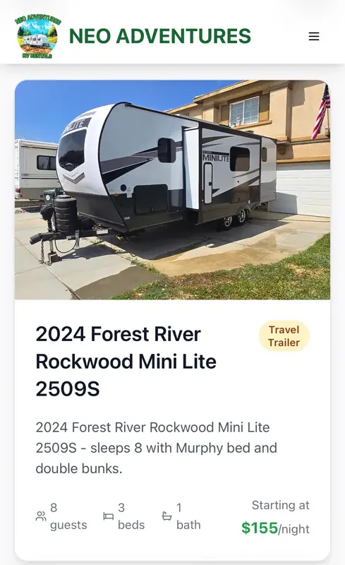 Neo Adventures - RV listing detail